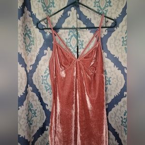 Blush Velvet Dress
